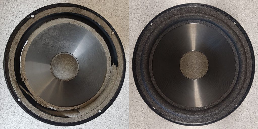 Infinity Kappa 6 mit Carbon-Membran und Schaumstoff-Dustcap vorher-nachher