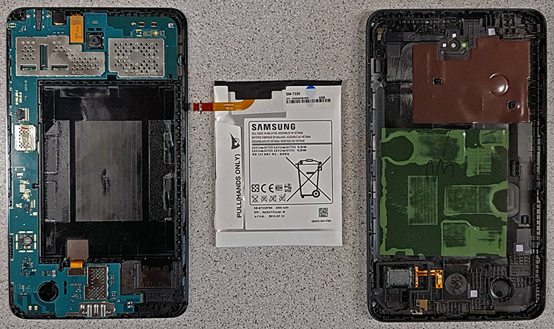 Akkutausch eines Samsung Galaxy Tab 3 T230
